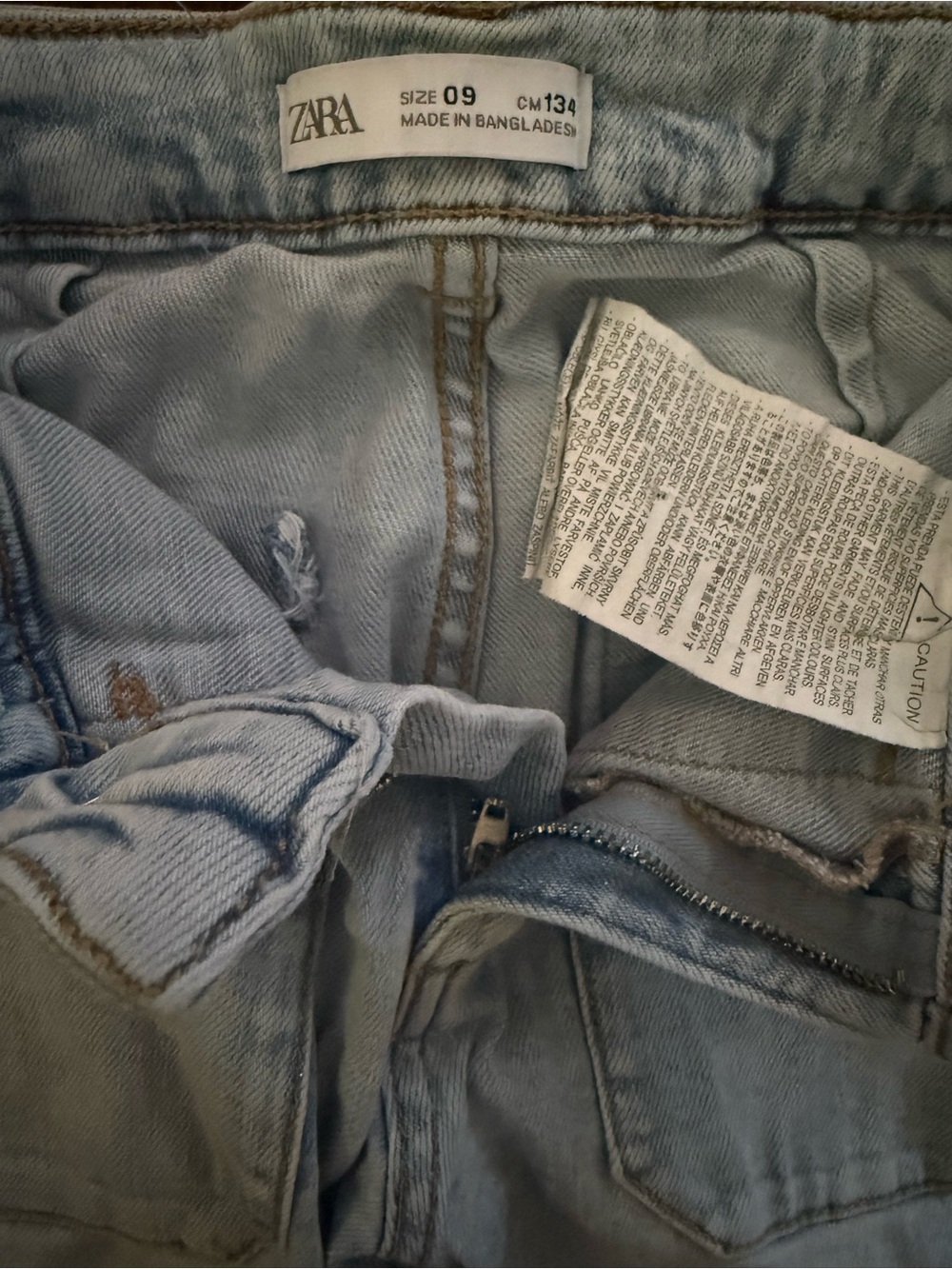 Zara Pale Blue Denim Jeans